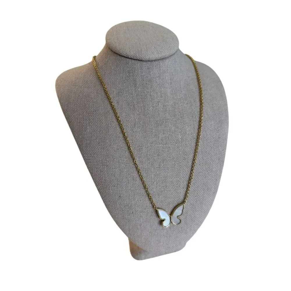 Kate Spade New York “All a Flutter” Mini Butterfly Pendant Necklace.